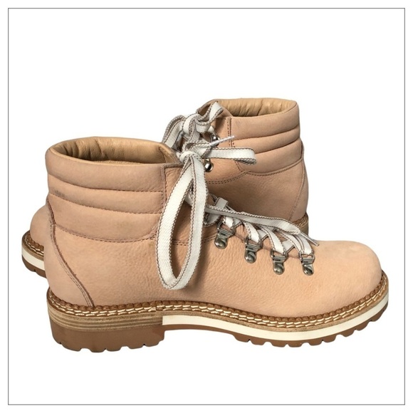 New La Montelliana Nude Italian Leather Marlena Hiker Boot Size 39 - Picture 3 of 10